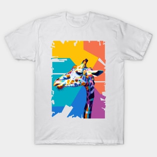 Animals Giraffe Wpap Art T-Shirt